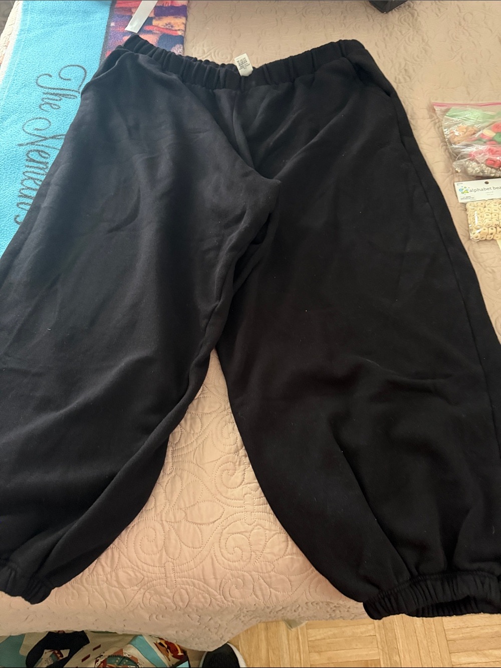 PINK Women’s black Elastic Waist Jogger Pants